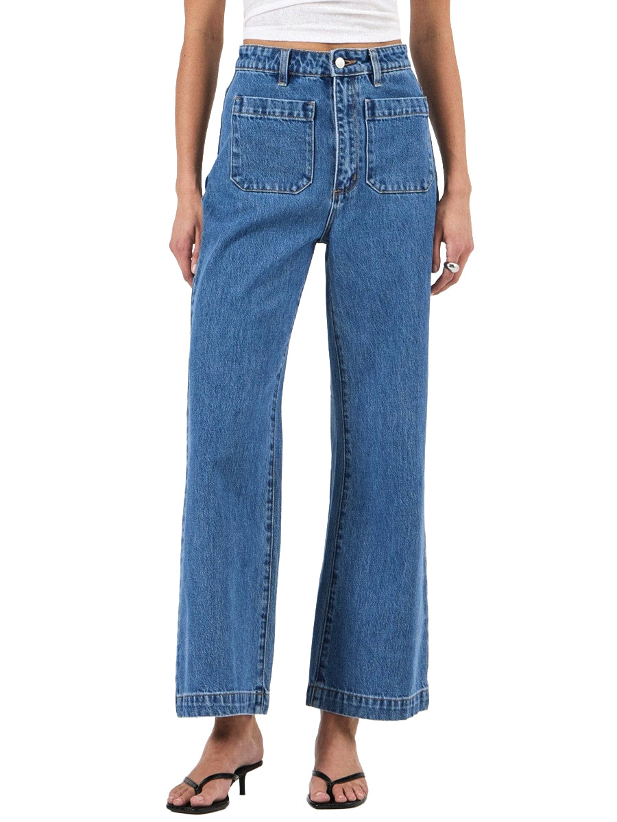 Sailor Wide-Leg Jeans - Ashley Blue
