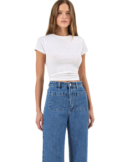 Sailor Wide-Leg Jeans - Ashley Blue