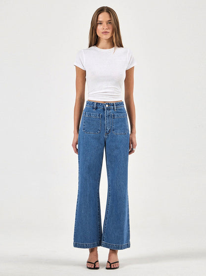 Sailor Wide-Leg Jeans - Ashley Blue