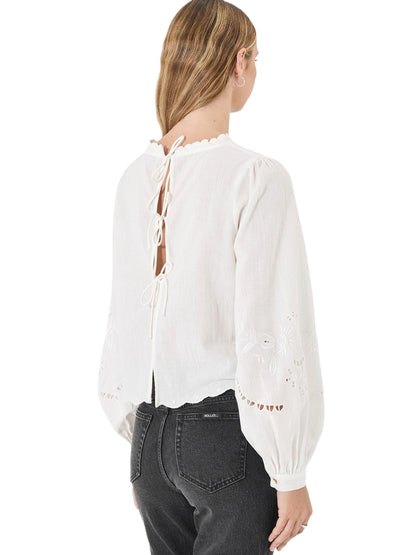 Stephanie Embroidered Blouse - White
