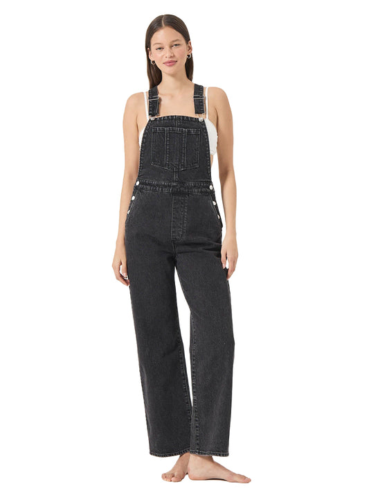 Stevie Relaxed Overalls - Black Sand