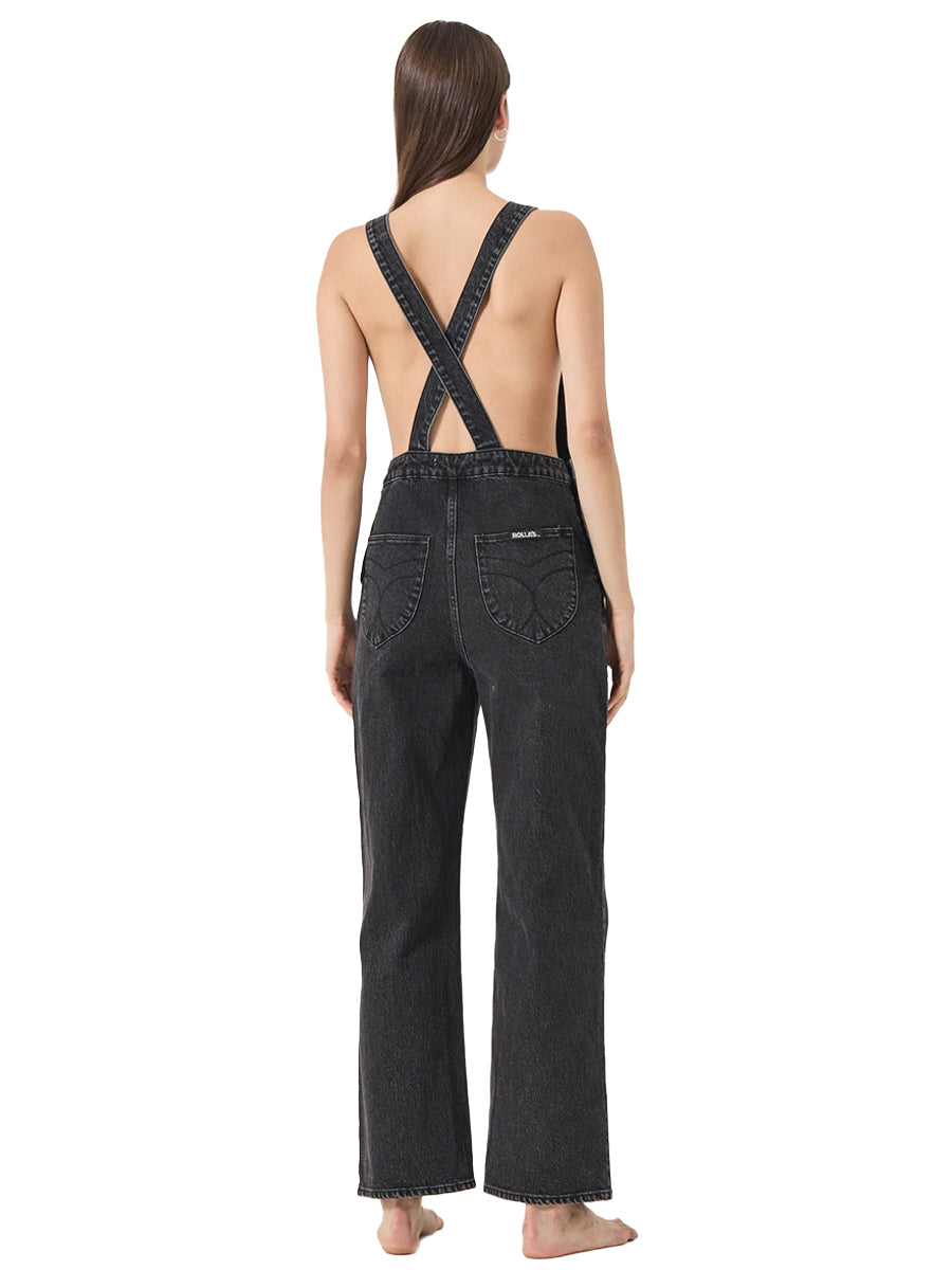 Stevie Relaxed Overalls - Black Sand