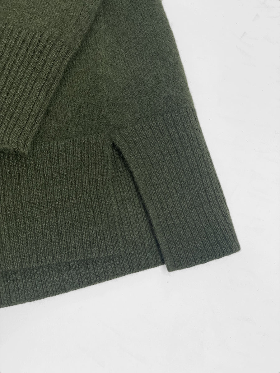 Easy Mock Neck Sweater - Forest