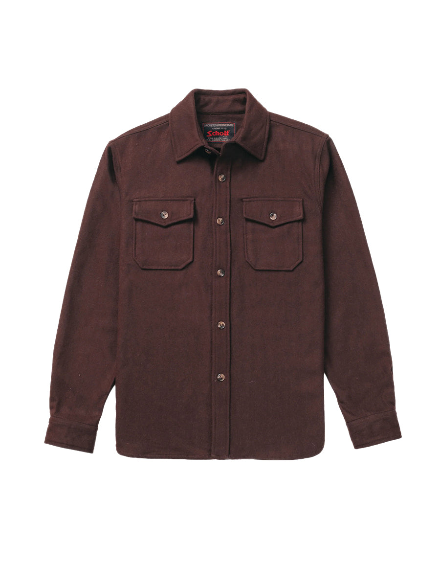 7810 Wool CPO Shirt - Brown
