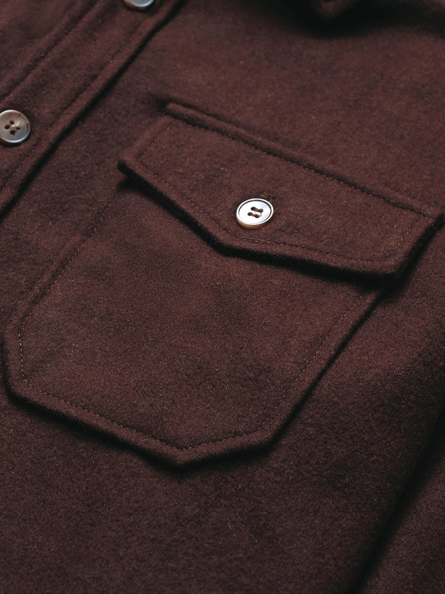 7810 Wool CPO Shirt - Brown