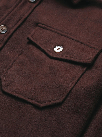 7810 Wool CPO Shirt - Brown
