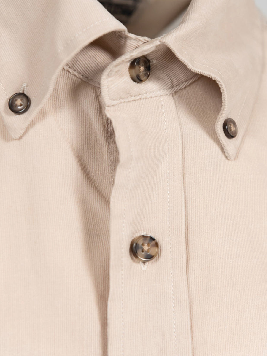 SH2415 Pinwale Corduroy Shirt - Stone