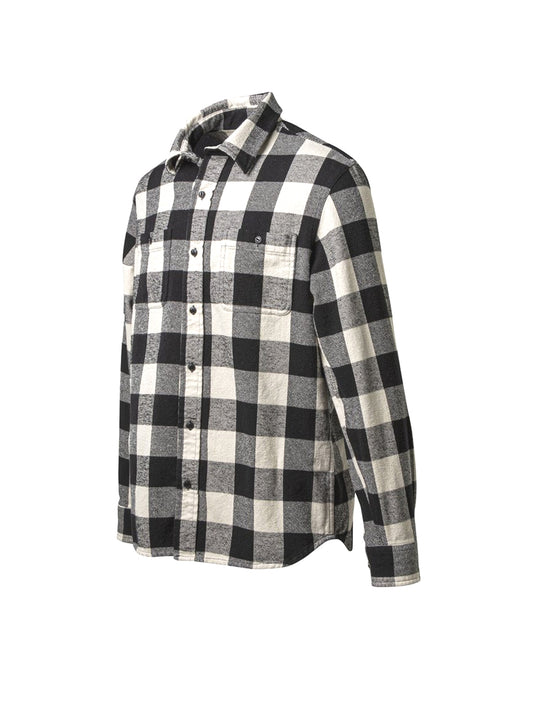 SH2134 Cotton Plaid Shirt - Black & White