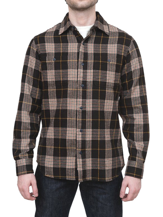 SH2135 Plaid Cotton Flannel - Brown & Golden