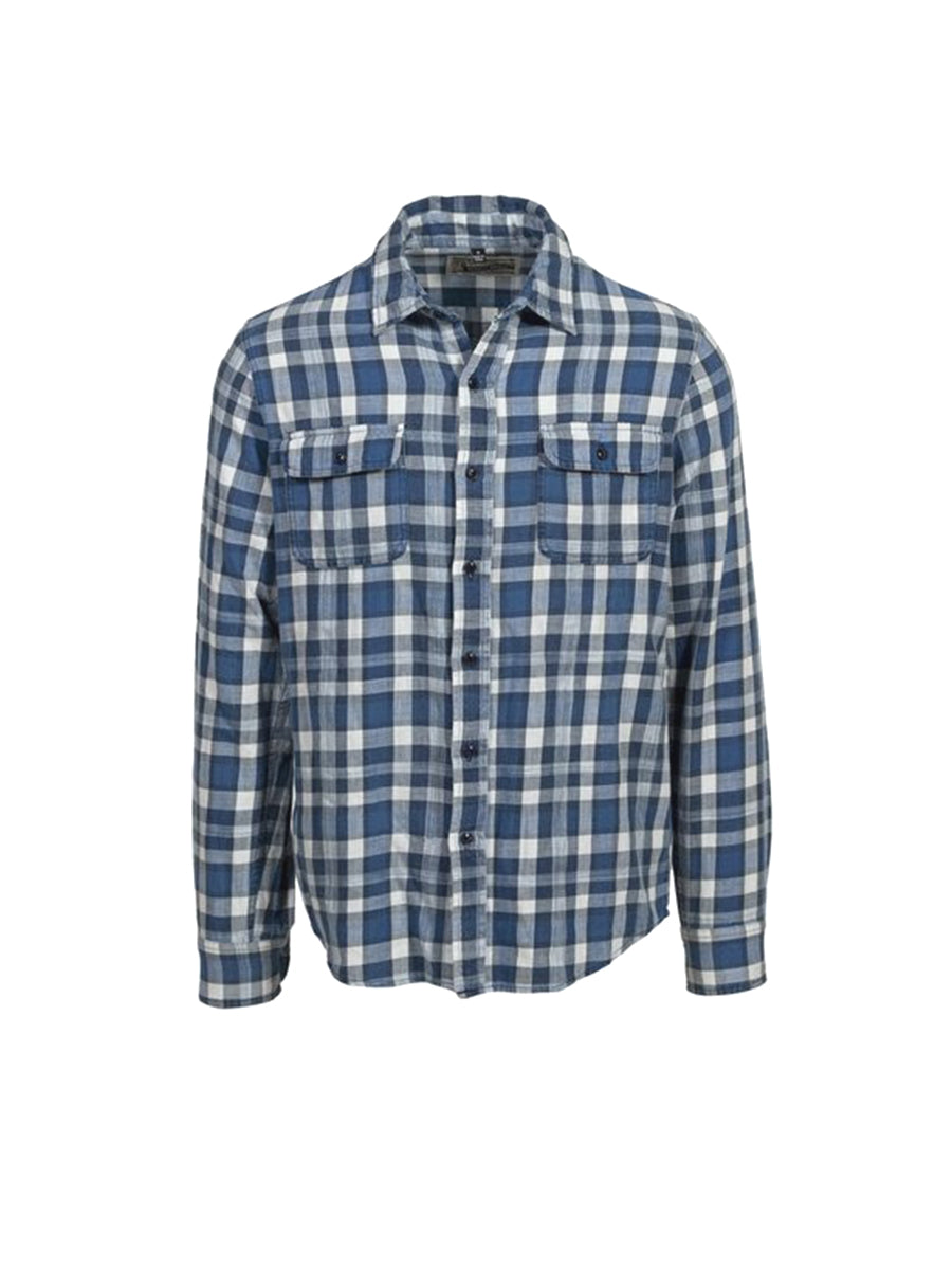 SH2306 Cotton Slub Weave Work Shirt - Blue