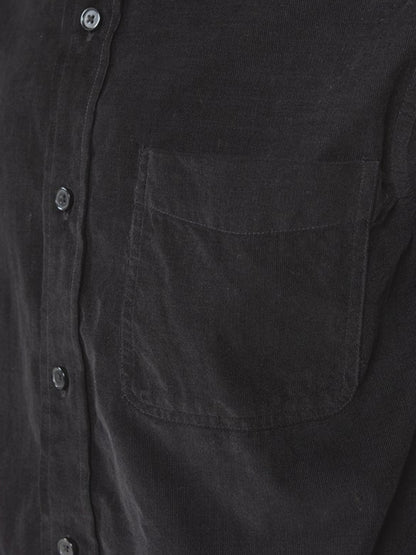 SH2415 Pinwale Corduroy Shirt - Black