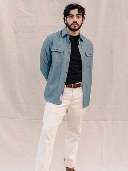 SH2304 Work Shirt - Ticking Stripe