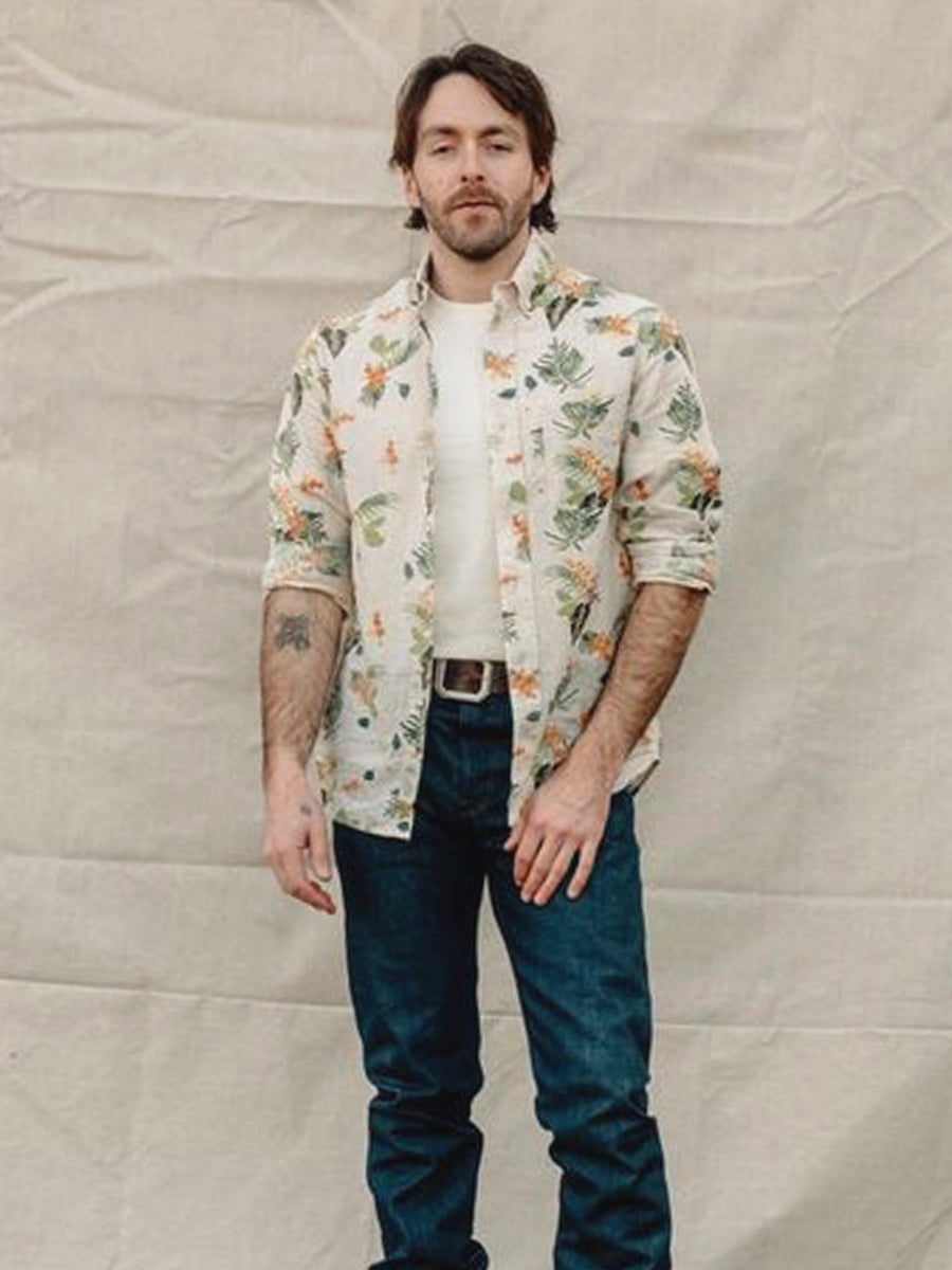 SH2520 Tropical Work Shirt - Off-White