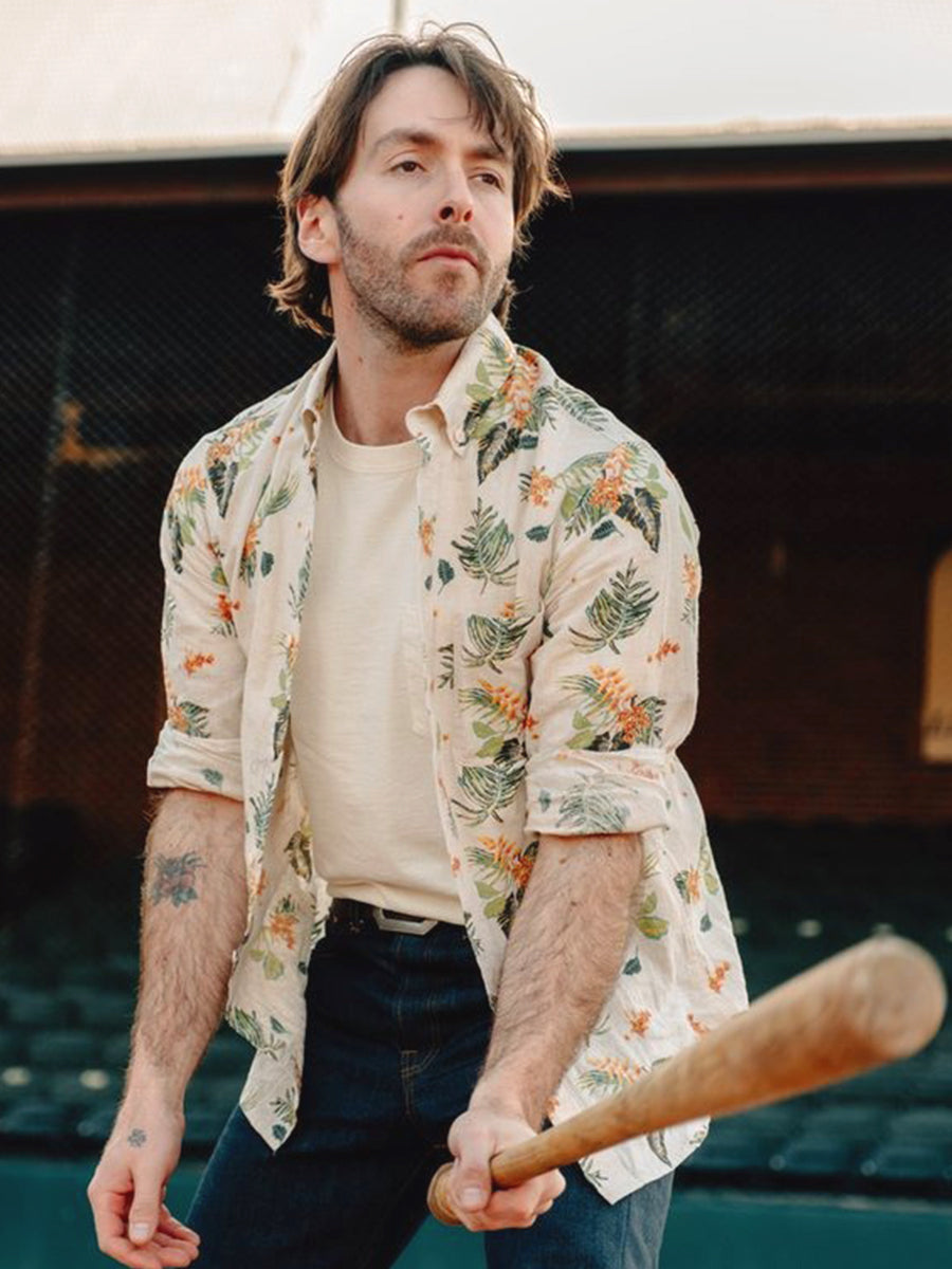 SH2520 Tropical Work Shirt - Off-White