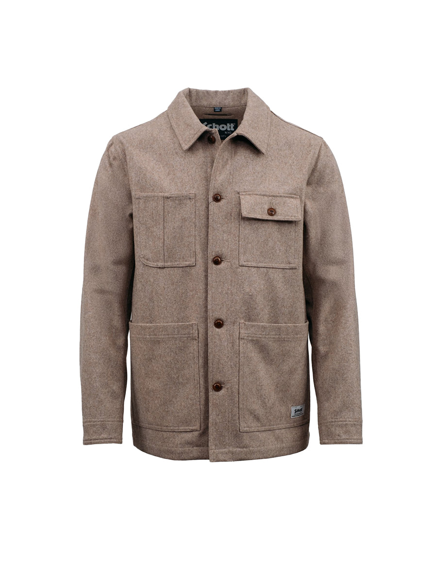 7515 Wool Blend Chore Jacket - Taupe