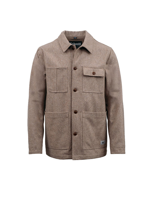 7515 Wool Blend Chore Jacket - Taupe