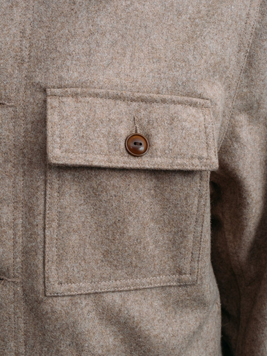 7515 Wool Blend Chore Jacket - Taupe
