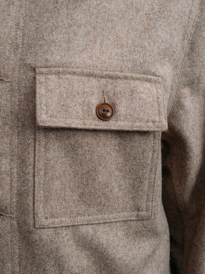 7515 Wool Blend Chore Jacket - Taupe