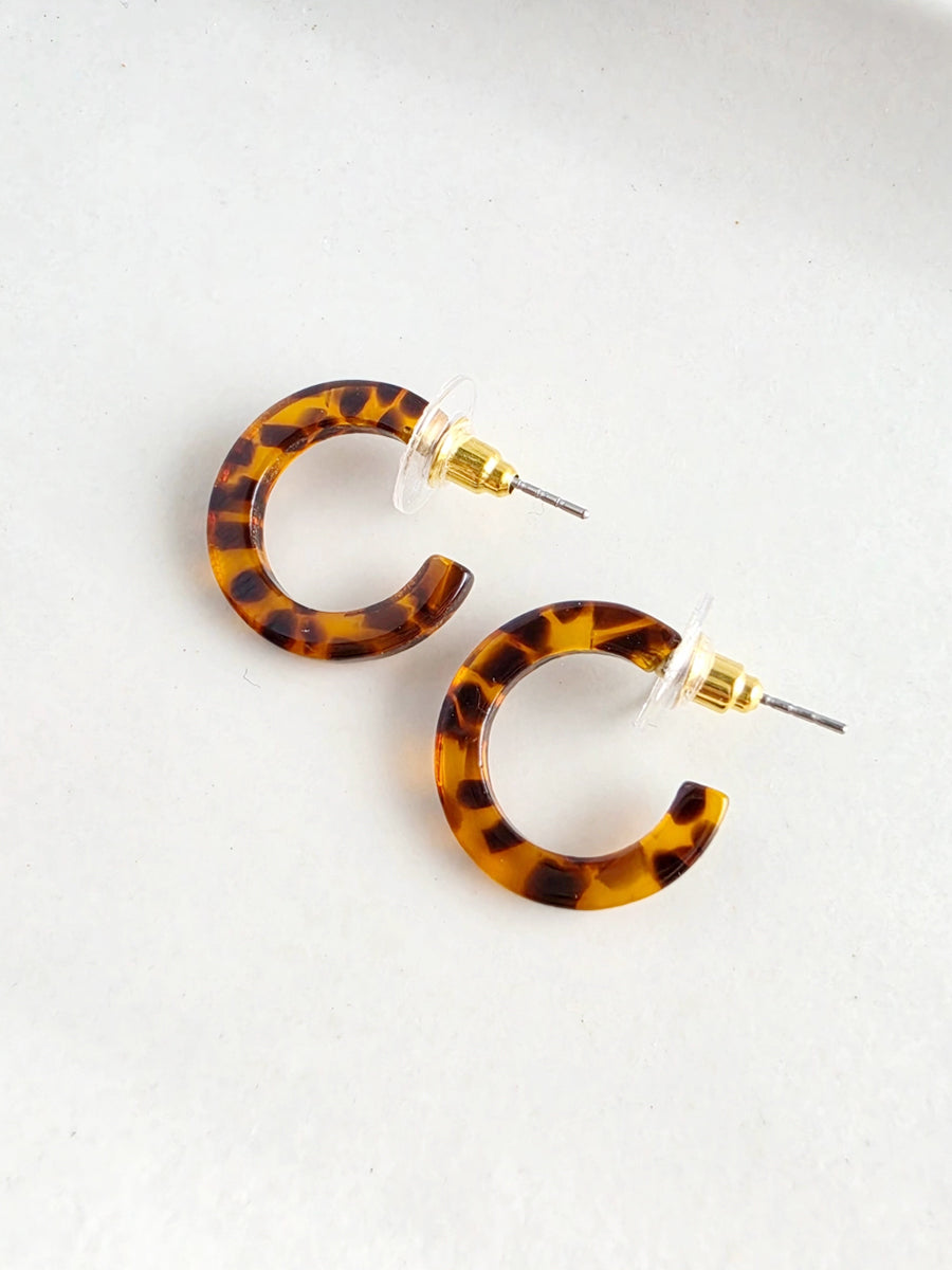 Cameron Micro Hoops - Amber Dot