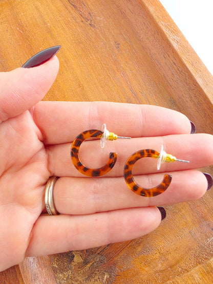 Cameron Micro Hoops - Amber Dot