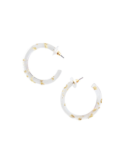 Cameron Midi Hoops - Gold Foil