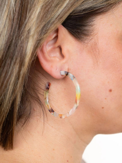 Cameron Large Hoops - Confetti Multi
