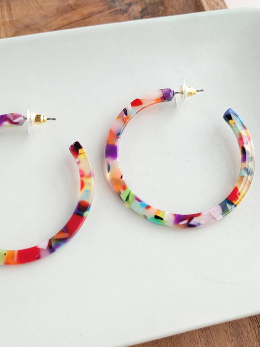 Cameron Large Hoops - Fiesta Multi