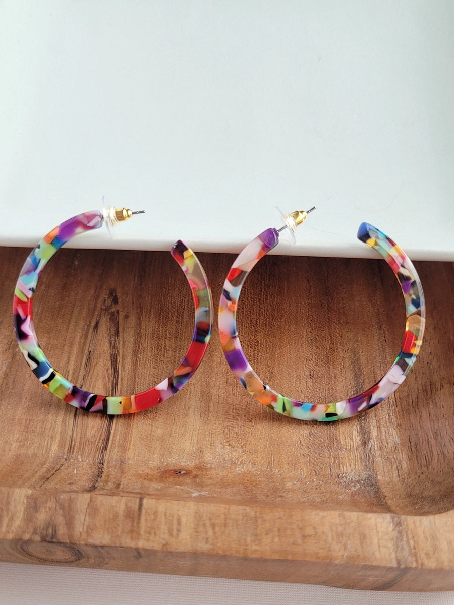 Cameron Large Hoops - Fiesta Multi