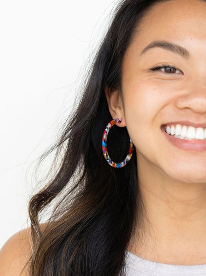Cameron Large Hoops - Fiesta Multi