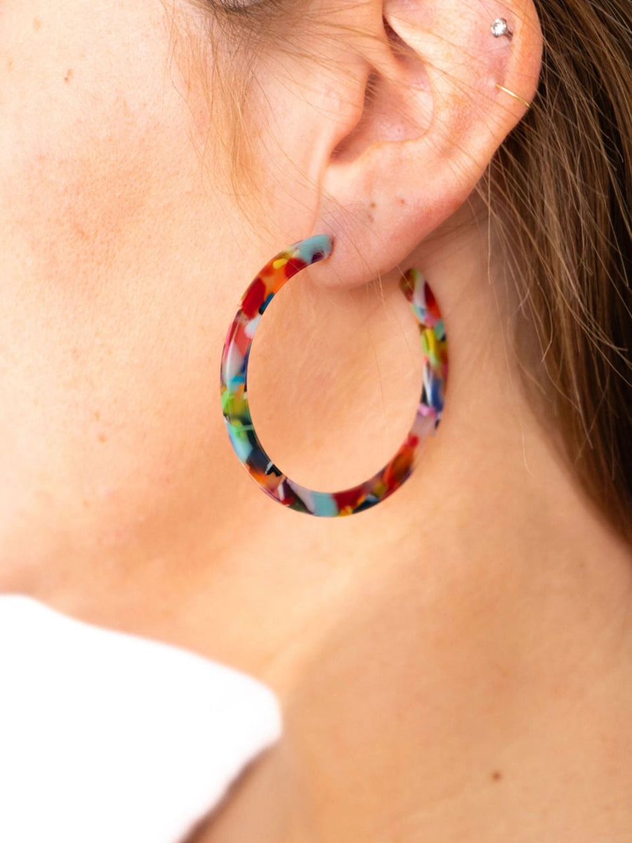 Cameron Large Hoops - Fiesta Multi