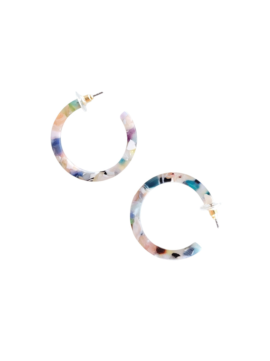 Cameron Midi Hoops - Confetti Multi