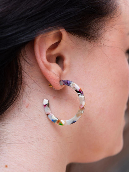 Cameron Midi Hoops - Confetti Multi