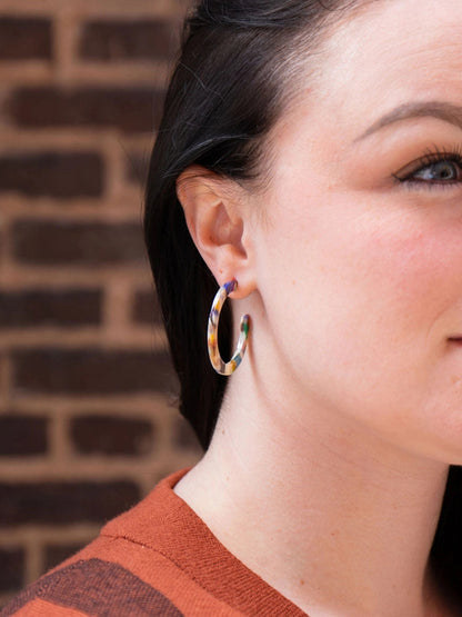 Cameron Midi Hoops - Confetti Multi