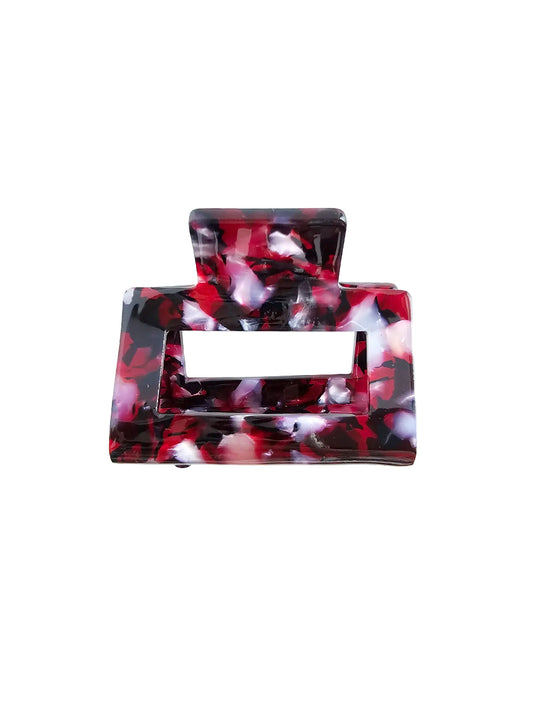 Carly Hair Claw - Burgundy Multi