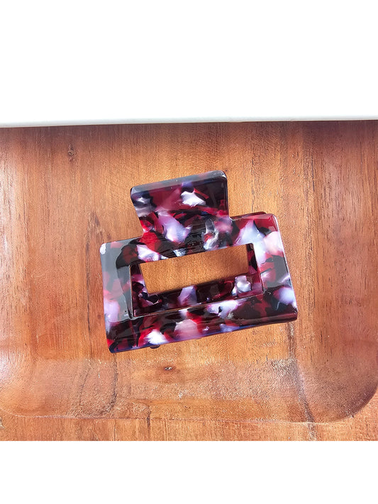 Carly Hair Claw - Burgundy Multi