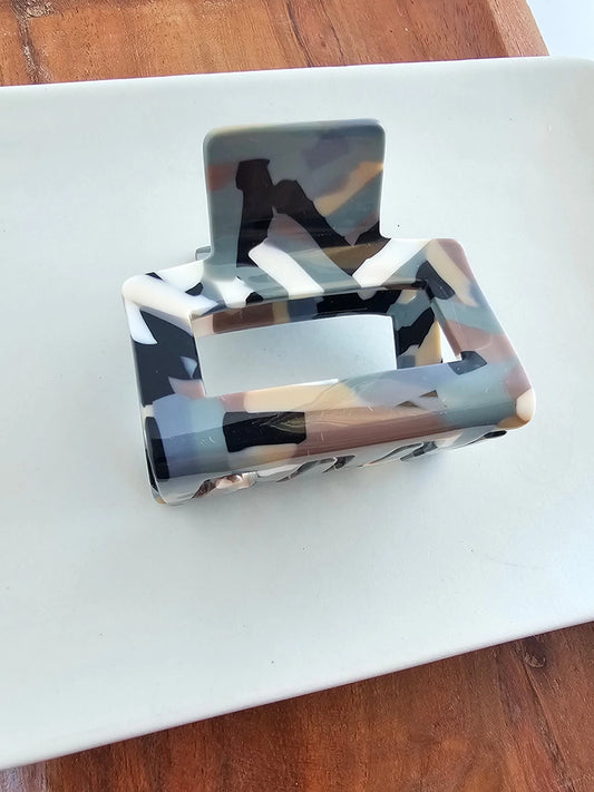Carly Hair Claw - Camo Terrazzo