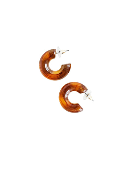 Chloe Chunky Hoops - Amber