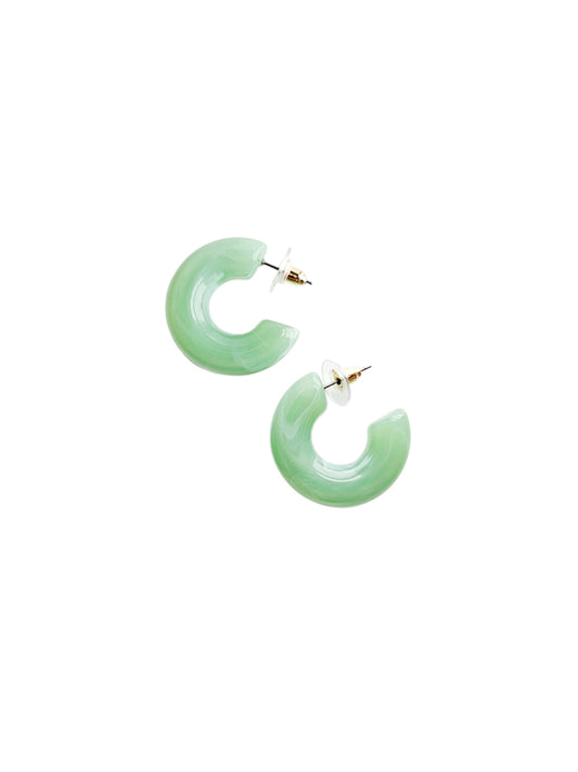 Chloe Chunky Hoops - Sage