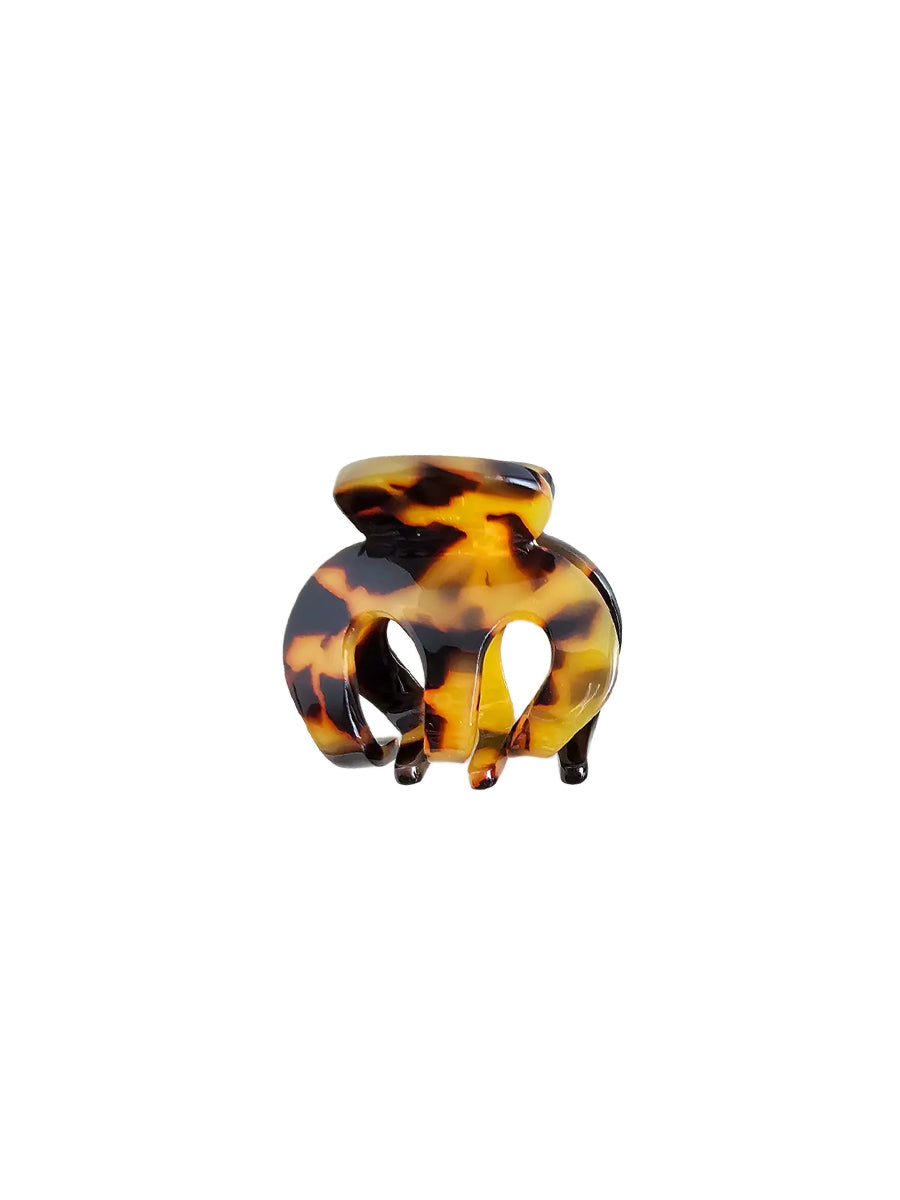 Claire Mini Hair Claw - Amber Tortoise