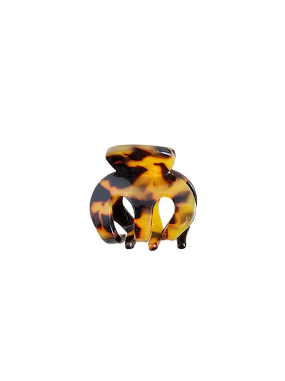 Claire Mini Hair Claw - Amber Tortoise