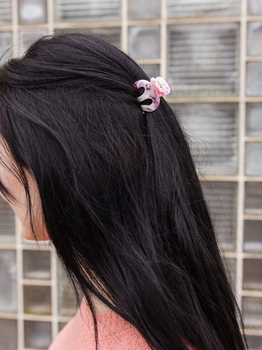 Claire Mini Hair Claw - Cherry Blossom