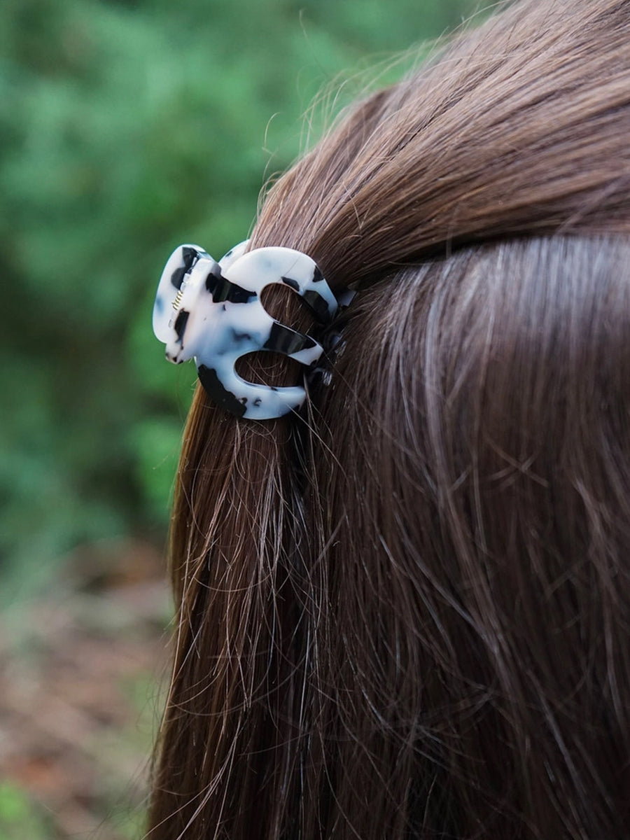 Claire Mini Hair Claw - Snow Tortoise