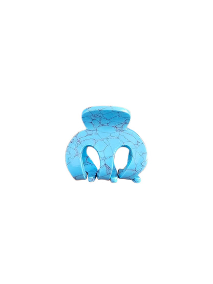 Claire Mini Hair Claw - Turquoise