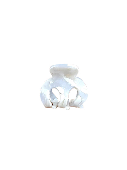 Claire Mini Hair Claw - Breezy White