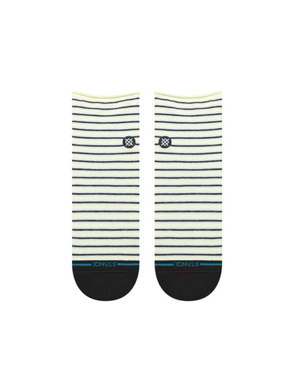 Blue Fade Quarter Socks - Ice Blue