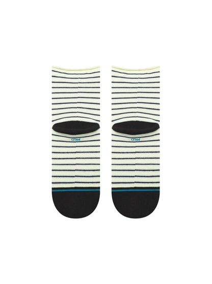 Blue Fade Quarter Socks - Ice Blue