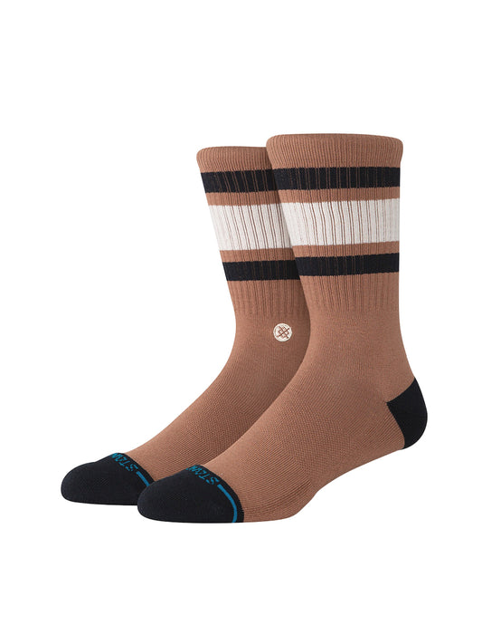 Boyd Stripe Crew Socks - Dark Roast