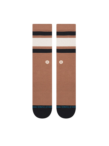 Boyd Stripe Crew Socks - Dark Roast