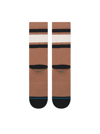 Boyd Stripe Crew Socks - Dark Roast