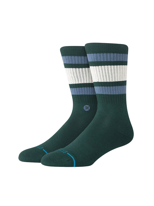 Boyd Stripe Crew Socks - Pine